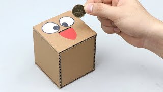 How to make Safe Box Saving Money from Cardboard [upl. by Ajad584]