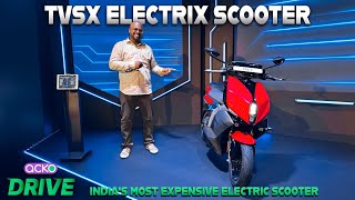 TVS X Electric Scooter Walkaround Review  TVS Creon Goes In Production [upl. by Georgy]