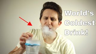 Drinking Liquid Nitrogen Through a Straw—Do NOT Try This at Home [upl. by Nylinej]