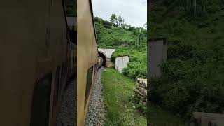 Kanchan Jhangha Express Under the Tunnel assam railway shortsfeed train shorts shortvideo [upl. by Elonore]