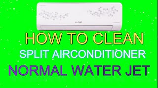 SPLIT AIRCONDITIONER JET WATER SERVICE  SPLIT AC KI SERVICE KAISE KARE NORMAL [upl. by Ierna15]