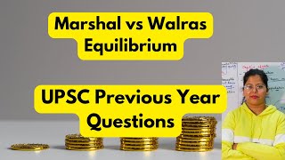 Marshall vs Walras Equilibrium Economics optional Deepti Mahajan [upl. by Frantz]