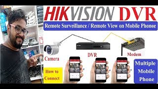 How to Remote View Hikvision DVR in Multiple Mobile Phone in Hindi [upl. by Yelmene]