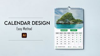 Calendar Design Tutorial In Bangla  Calendar Design 2024  Designer Partho [upl. by Gwenny889]