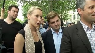 Marion MaréchalLe Pen  une première sortie plutôt discrète [upl. by Enautna]