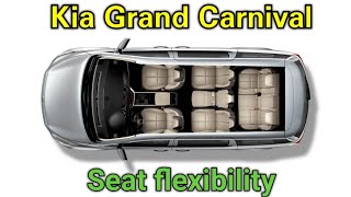 Kia Grand Carnival flexible seating arrangement 8 Seater [upl. by Matta]