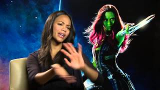 Entrevista exclusiva a Zoe Saldana por Guardianes de la Galaxia [upl. by Virg]