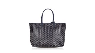 Goyard Goyardine Saint Louis Tote PM Navy Blue [upl. by Jaquenette]