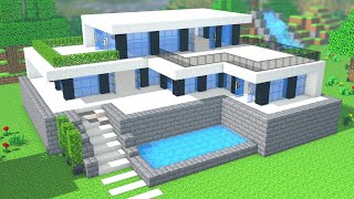 TUTO GRANDE MAISON MODERNE FACILE À FAIRE  Minecraft [upl. by Eniamaj64]