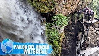 The Paílón del Diablo Waterfall  Cauldron of the Devil Baños  Ecuador [upl. by Antonio]