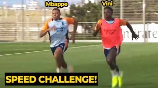 Mbappé challenges Vinícius Jr in a SPRINT RACE during training ahead Celta Vigo  Football News [upl. by Innaig107]