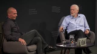 Jeremy Corbyn with Yanis Varoufakis at the Edinburgh Book Festival August 20 2018  DiEM25 [upl. by Constance154]