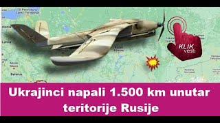 Ukrajinci napali 1 500 km unutar teritorije Rusije [upl. by Kowtko196]