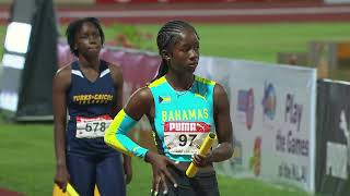 CARIFTA Games 2024 Grenada  Girls 4x100 Meter Relay Under 17 Finals [upl. by Aicssej]