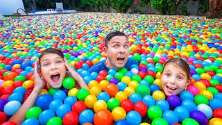 Ball Pit Pool Challenge Full Of 30000 Colorful Ball Pall Pit Balls [upl. by Nyleuqcaj104]