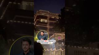 SRK’s Mannat sparkles beautifully adorned for the festive Diwali season [upl. by Suivatnad254]