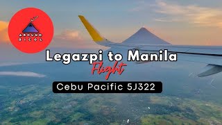 Legazpi to Manila via Cebu Pacific  Albay The Land of Volcanoes [upl. by Picco511]