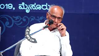 S L Bhyrappa Sahityotsava 2019 Speech by Dr SLBhyrappa [upl. by Silyhp]