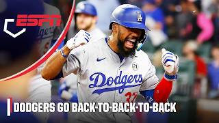 Dodgers go BACKTOBACKTOBACK ‼️  ESPN MLB [upl. by Fillbert]