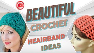 10 Stylish Crochet Hairband Ideas for a Trendy Look  DIY Headband Tutorials [upl. by Maxa819]