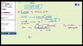 Quantité de matière 1 bac exercice 2 série1 [upl. by Gardas]