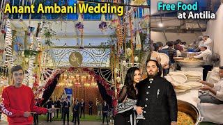 Anant Ambani House Antilia Decorated for Wedding 😍  Ambanis Organise Free Bhandara [upl. by Mikel]