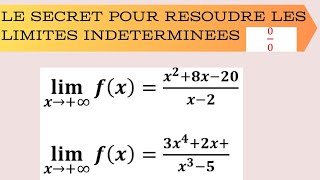 Comment Résoudre les Limites en Forme Indéterminée 00 [upl. by Sammons]