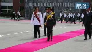 HM officiates at Sovereigns Parade for OCSs 7th intake [upl. by Eisnil]