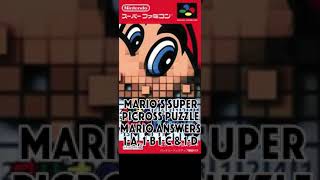 Marios Super Picross Solutions 1A 1B 1C amp 1D Mario Levels [upl. by Mylo]