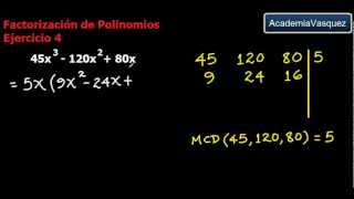 Factorización de Polinomios  Ejercicio 4 [upl. by Aiuoqes]