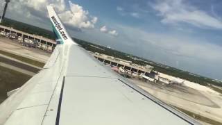 Takeoff from Cancun CUN for Toronto Westjet 737800  WS2581 [upl. by Hpejsoj273]