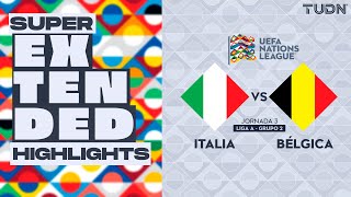 SUPER EXTENDED HIGHLIGHTS  Italia vs Bélgica  UEFA Nations League 2024  TUDN [upl. by Reiss]