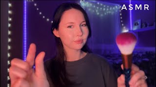 ASMR1HR Clicky Stress Plucking Positive Affirmations amp Face Brushing For Stress Relief  Sleep😴 [upl. by Fee]