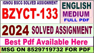 bzyct 133 solved assignment 2024  bzyct 133 solved assignment 202324 in English  bzyct133 2024 [upl. by Ahtivak]