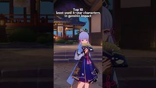 Top 10 least used 4 star characters in Genshin Impact genshinimpact foryou shorts fyp [upl. by Hibbs283]