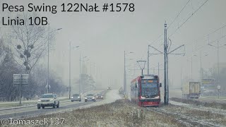 ♪ Przekładnia ♪ Pesa Swing 122NaŁ 1578  MPK Łódź 🚊 linia 10B [upl. by Raila]