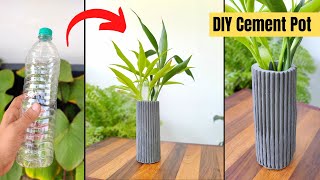 How to make a beautiful cement pot at home  DIY cement planters  Indoor plant pot  DIY planters [upl. by Delcina141]