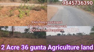 3 Acre Agriculture land Tar road attach corner property red soil 27 km Mysuru 155 km bengaluru [upl. by Siradal]