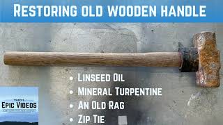 Wood Handle Restoration  Linseed Oil amp Mineral Turpentine [upl. by Legnaesoj571]