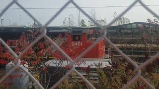 CN L550 EMD GP402LW 9461 amp BNSF GP382 2090 are Working at the Aldershot Yard [upl. by Nahshon306]