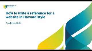 How to write a reference for a website using Harvard referencing style [upl. by Linnette]