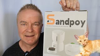 SANDPOY Cat Water fountain and Automatic Pet Feeder UNBOXING amp REVIEW Cats Love It [upl. by Gerdy589]