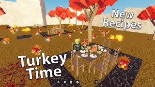 Roblox Factory Simulator  Thanksgiving Update amp All Possible Turkey Recipes Tier 16 [upl. by Amadeo]