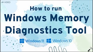 How to run Windows Memory Diagnostics Tool [upl. by Iduj]