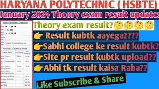 Hsbte January 2024 Exam Update Haryana Polytechnic January 2024 Exam Result Hsbte [upl. by Rustin]