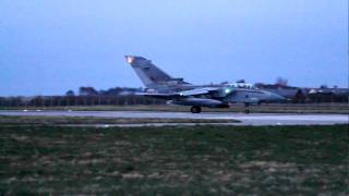 4 x Tornado GR4 Night Takeoff  RAF Lossiemouth [upl. by Quirk852]