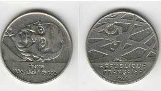 1992 5 FRANCS Coin VALUE  Pierre Mendes [upl. by Bellis8]