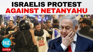 Israel Protest Live Protesters take to the streets after Netanyahu fired Gallant  Israel War Live [upl. by Eibloc485]