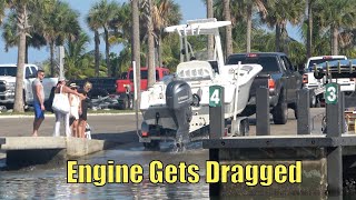 Engine Gets Dragged  Miami Boat Ramps  79th St [upl. by Rednav723]