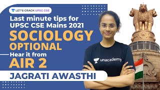 Sociology Optional  Last Minute Tips for UPSC CSE 2022 Exam by UPSC Topper AIR 2 Jagrati Awasthi [upl. by Lenahs541]